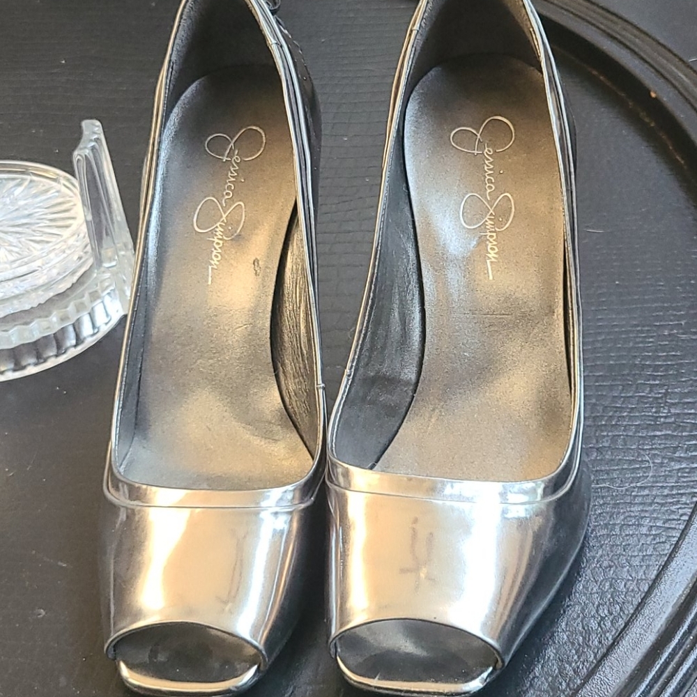 Jessica Simpson peep toe Heels with back ties